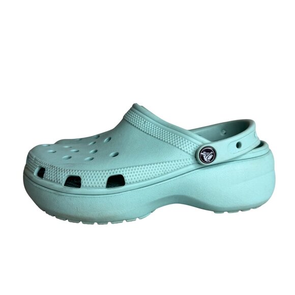 Crocs Classic Platform Clogs Mint Green Size W9 - Picture 2 of 5